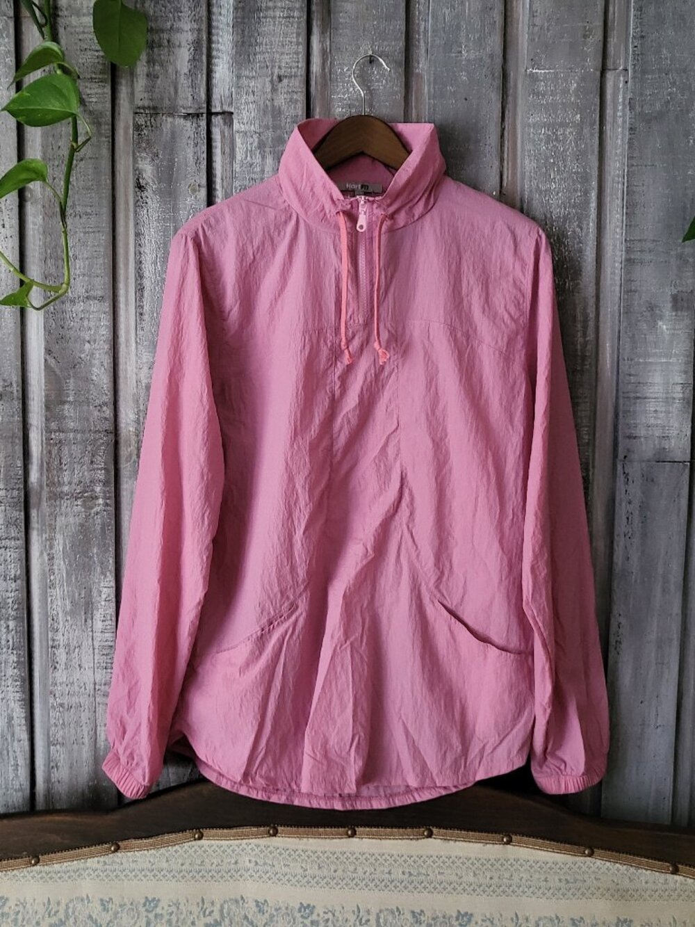 Pink Windbreaker Jacket XL Lightweight Quarter Zip Pullover Track NWOT